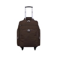 Brown Wheeled Carry-on Soft Luggage Trolley Bags For Travel