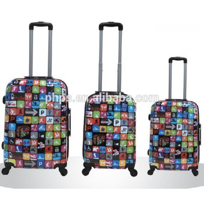 ABS PC PRINTING TROLLEY LUGGAGE USED FOR AIRPORT LUGGAGE TROLLEY