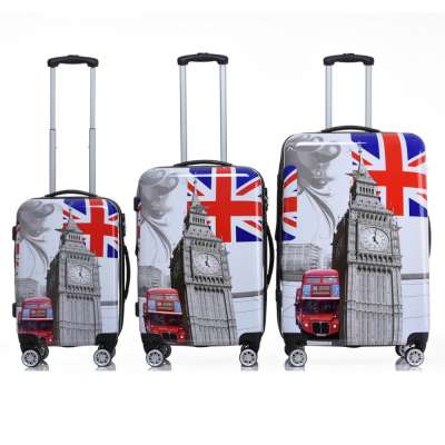 British Style Vintage PC Printing Trolley Luggage