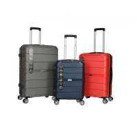 SPINNER WHEEL HARD SHELL FASHION MOULD PP TRAVEL LUGGAGE